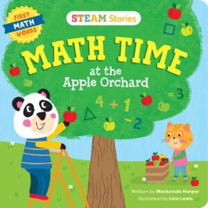 Math Time at the Apple Orchard by Mackenzie Harper book cover.