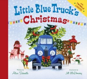 Little Blue Trucks Christmas by Alice Schertle book cover.